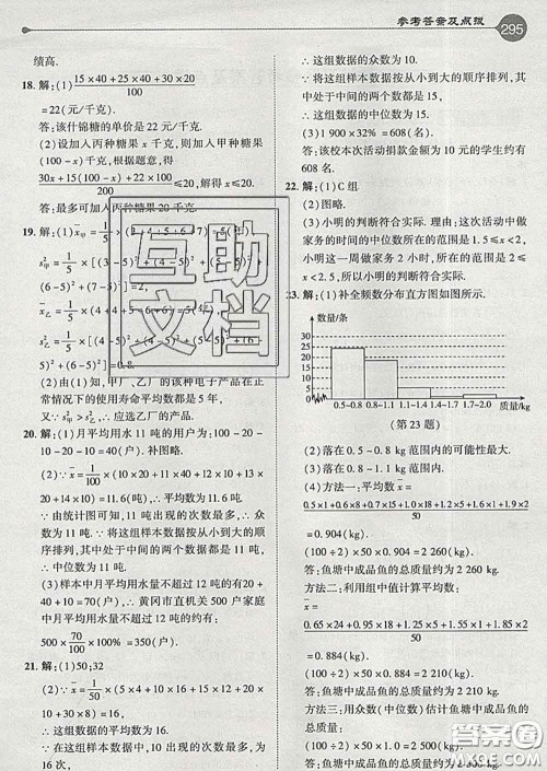 吉林教育出版社2020春特高级教师点拨八年级数学下册人教版答案