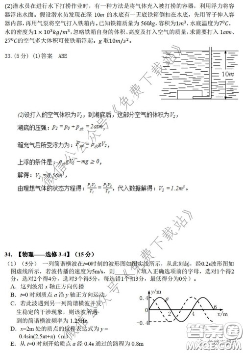 华师大一附中2020届高三2月检测线上理科综合能力测试试题及答案