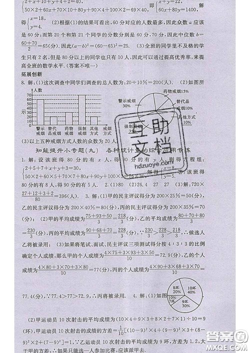 梯田文化2020春课堂点睛八年级数学下册人教版答案 梯田文化2020春课堂点睛八年级数学下册人教版答案