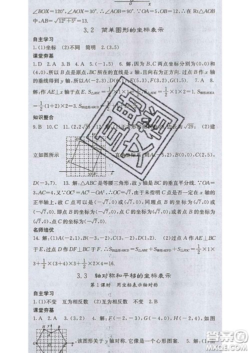 梯田文化2020春课堂点睛八年级数学下册湘教版答案