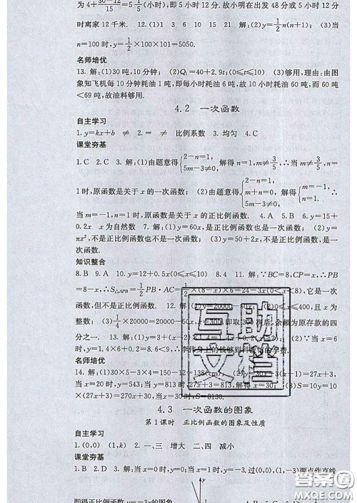 梯田文化2020春课堂点睛八年级数学下册湘教版答案