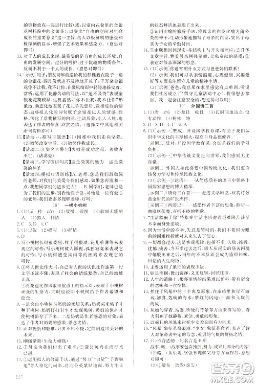 2020年原创讲练测课优新突破语文七年级下RJ人教版参考答案 2020年原创讲练测课优新突破语文七年级下RJ人教版参考答案