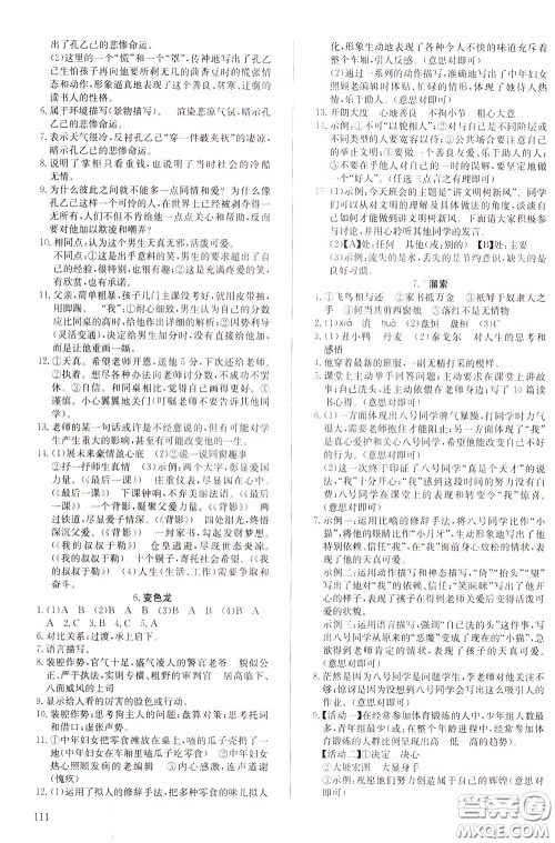 2020年原创讲练测课优新突破语文九年级下RJ人教版参考答案 2020年原创讲练测课优新突破语文九年级下RJ人教版参考答案