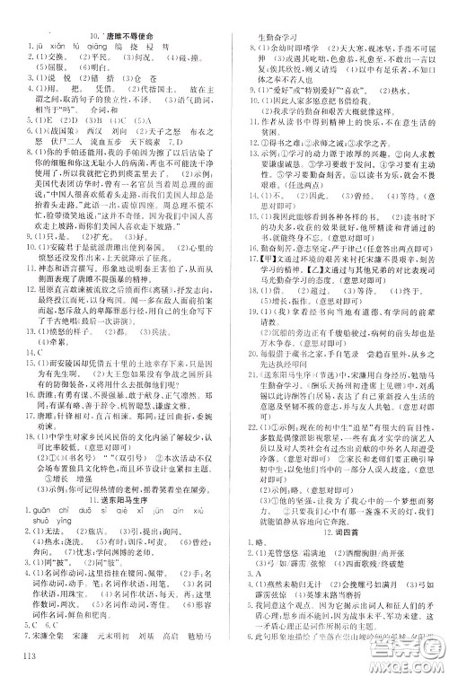 2020年原创讲练测课优新突破语文九年级下RJ人教版参考答案 2020年原创讲练测课优新突破语文九年级下RJ人教版参考答案