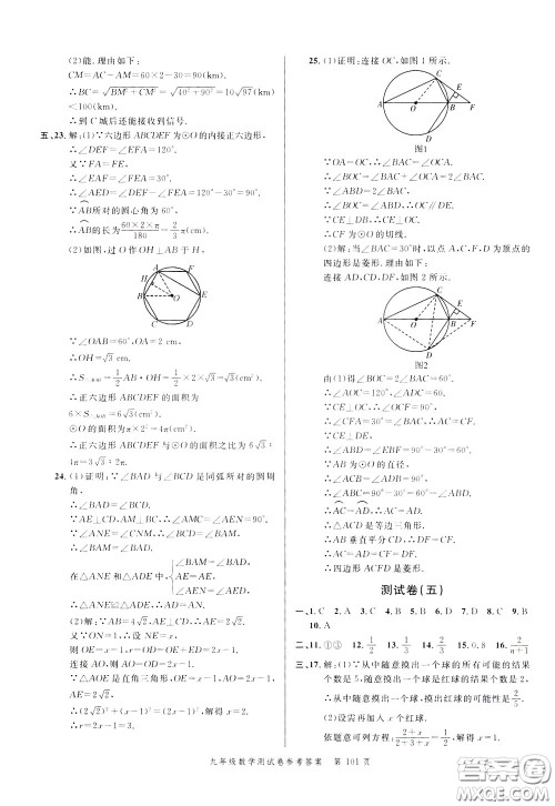 南粤学典2020年名师金典测试卷数学九年级全一册R人教版参考答案 南粤学典2020年名师金典测试卷数学九年级全一册R人教版参考答案