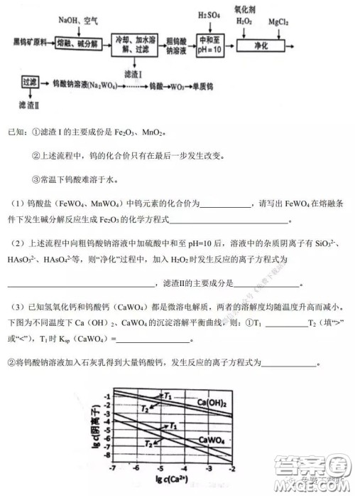 2020年河南省实验中学高三假期自主测试理科综合试题及答案