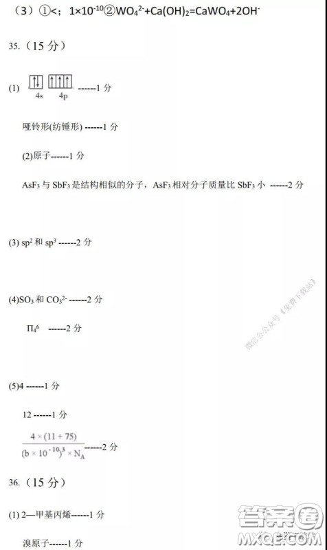 2020年河南省实验中学高三假期自主测试理科综合试题及答案