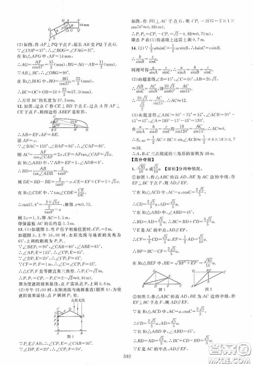 2020走进重高培优讲义专题集训数学初中综合教练第二版答案