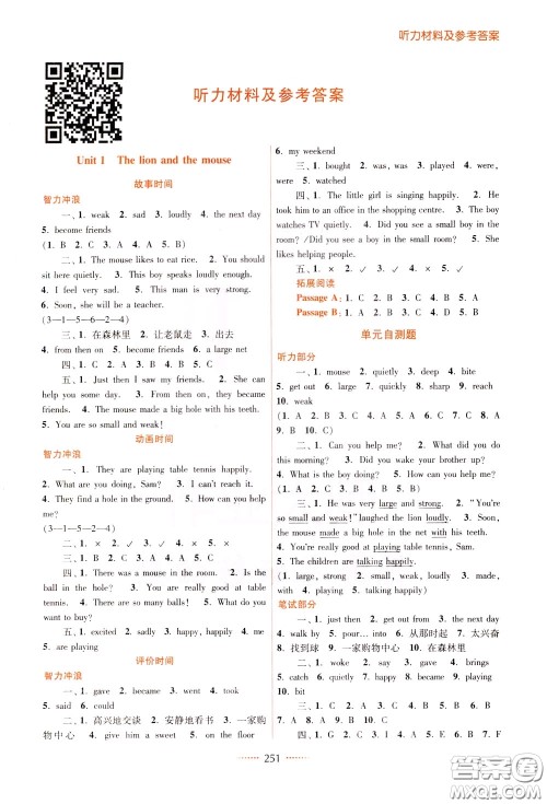 2020年名师点拨课课通教材全解析英语六年级下册江苏版参考答案 2020年名师点拨课课通教材全解析英语六年级下册江苏版参考答案