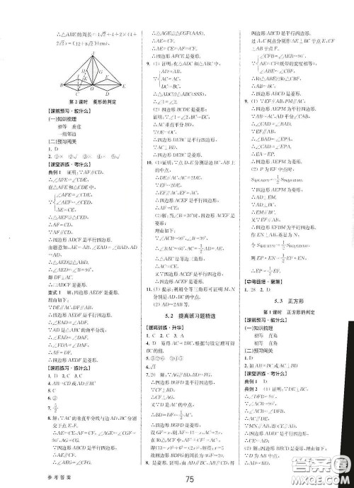 天津科学技术出版社2020初中新学案优化与提高八年级数学下册B版答案