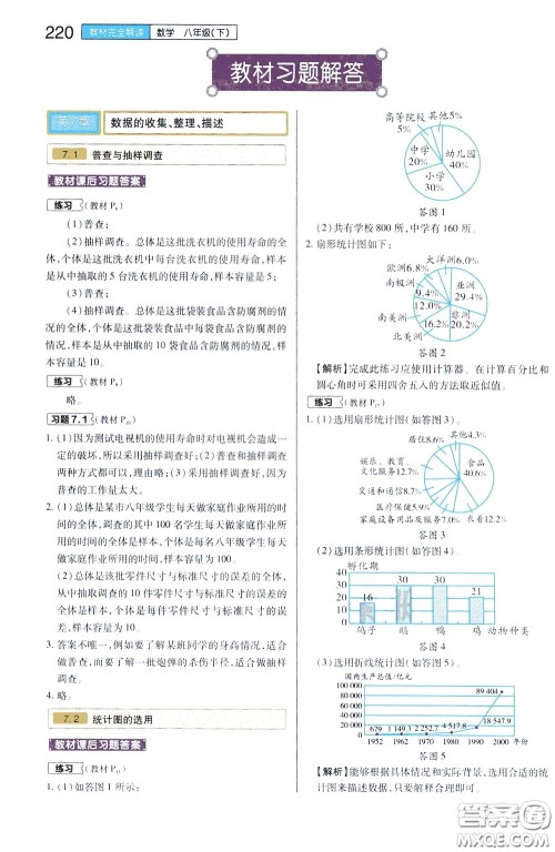 2020年王后雄初中教材完全解读八年级下册数学SKSX苏科版参考答案 2020年王后雄初中教材完全解读八年级下册数学SKSX苏科版参考答案