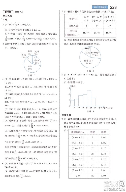 2020年王后雄初中教材完全解读八年级下册数学SKSX苏科版参考答案 2020年王后雄初中教材完全解读八年级下册数学SKSX苏科版参考答案