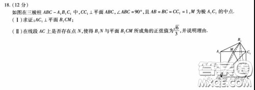 天一大联考2020届高考全真模拟卷四理科数学试题及答案