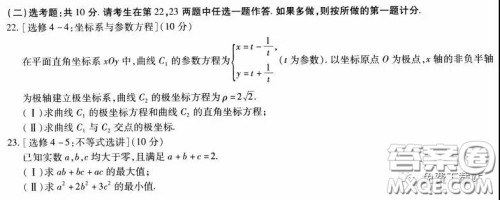 天一大联考2020届高考全真模拟卷四理科数学试题及答案