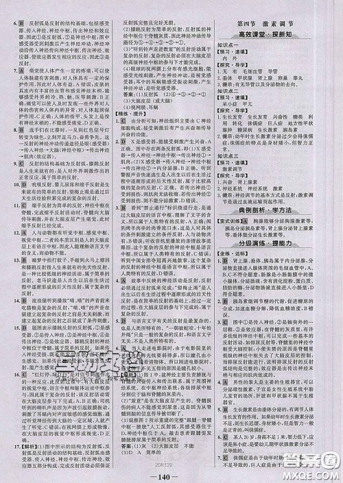 2020新版世纪金榜金榜学案七年级生物下册人教版答案