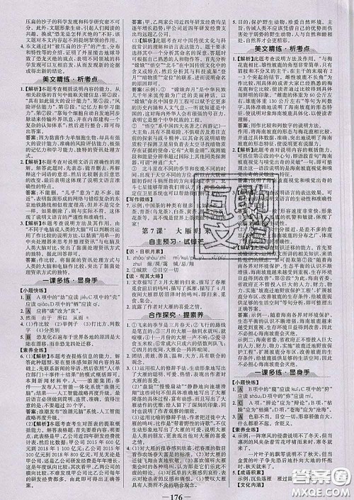 2020新版世纪金榜金榜学案八年级语文下册部编版答案