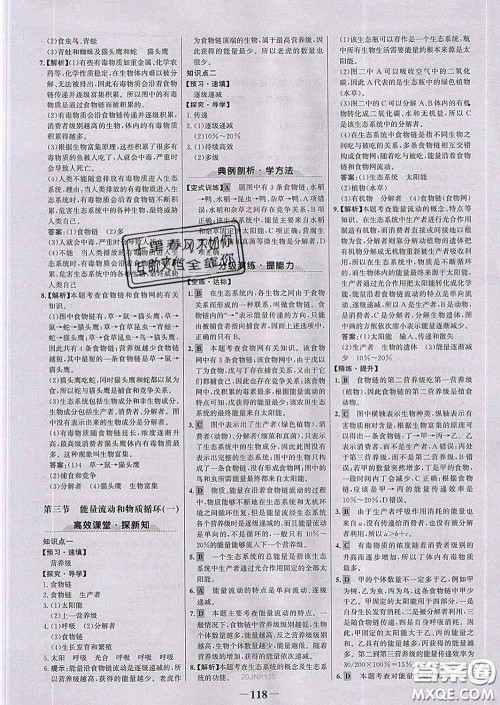 2020新版世纪金榜金榜学案八年级生物下册济南版答案 2020新版世纪金榜金榜学案八年级生物下册济南版答案