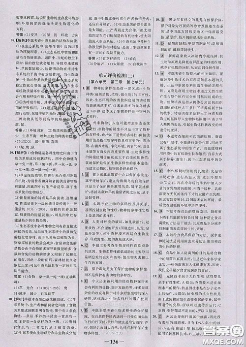 2020新版世纪金榜金榜学案八年级生物下册济南版答案 2020新版世纪金榜金榜学案八年级生物下册济南版答案