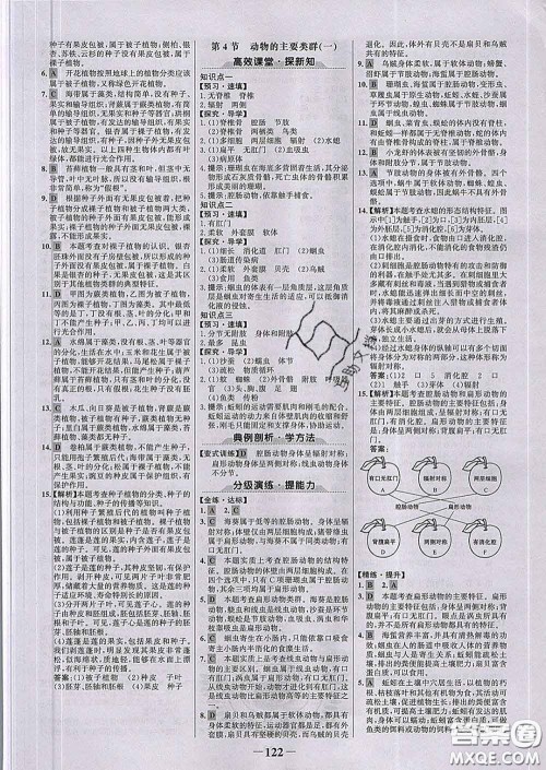 2020新版世纪金榜金榜学案八年级生物下册北师版答案