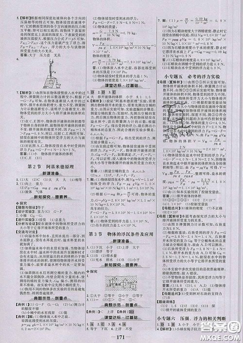 2020新版世纪金榜金榜学案八年级物理下册人教版答案