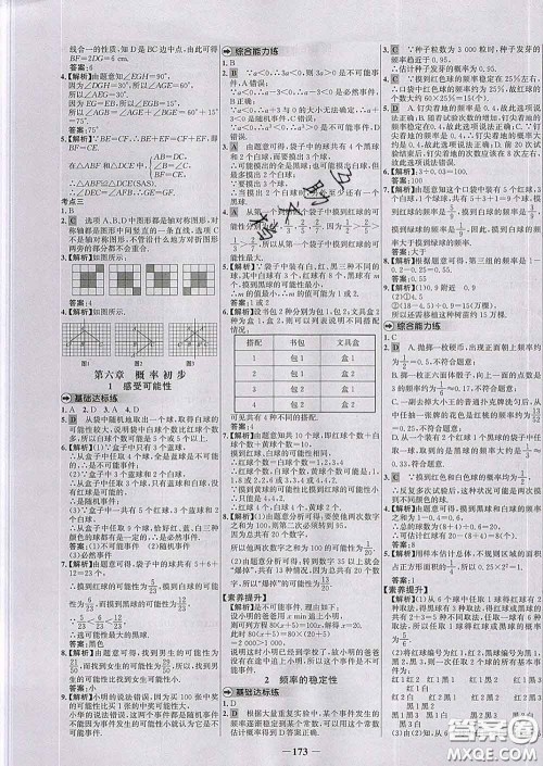 2020春世纪金榜百练百胜七年级数学下册北师版答案