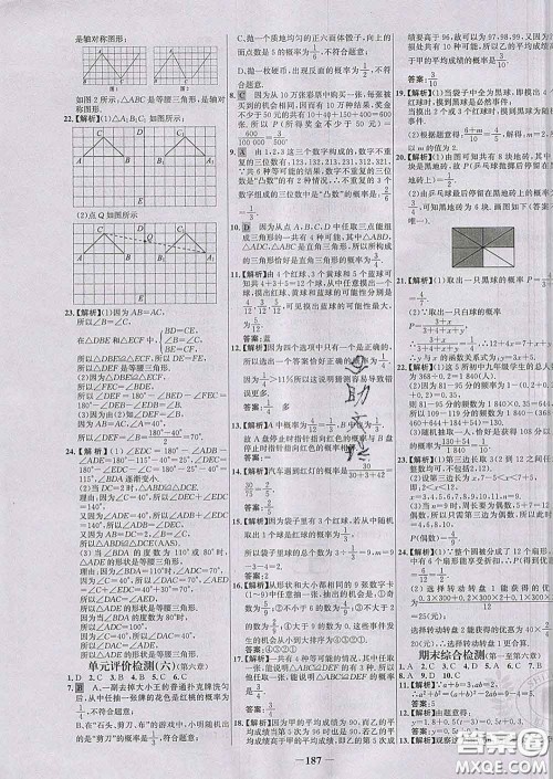 2020春世纪金榜百练百胜七年级数学下册北师版答案