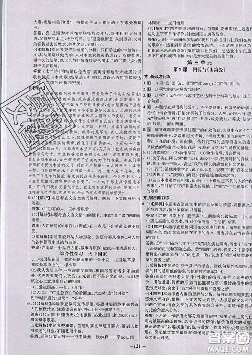 2020春世纪金榜百练百胜七年级语文下册人教版答案