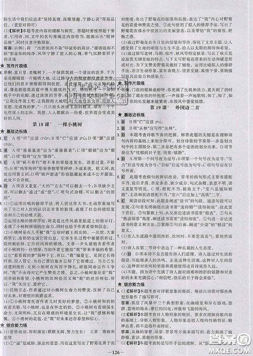 2020春世纪金榜百练百胜七年级语文下册人教版答案 2020春世纪金榜百练百胜七年级语文下册人教版答案