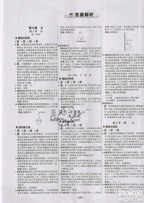 2020春世纪金榜百练百胜八年级物理下册人教版答案