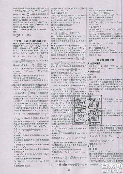 2020春世纪金榜百练百胜八年级物理下册人教版答案