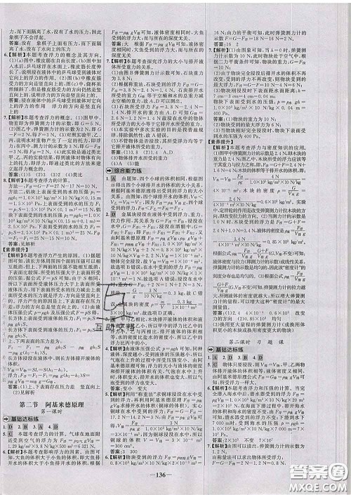 2020春世纪金榜百练百胜八年级物理下册沪科版答案 2020春世纪金榜百练百胜八年级物理下册沪科版答案