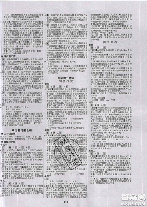 2020春世纪金榜百练百胜八年级生物下册人教版答案 2020春世纪金榜百练百胜八年级生物下册人教版答案