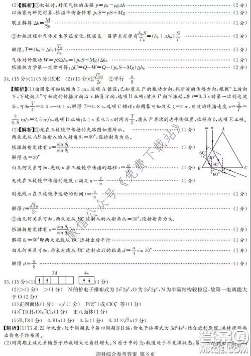 2020年普通高等学校招生全国统一考试考前演练一理科综合试题及答案