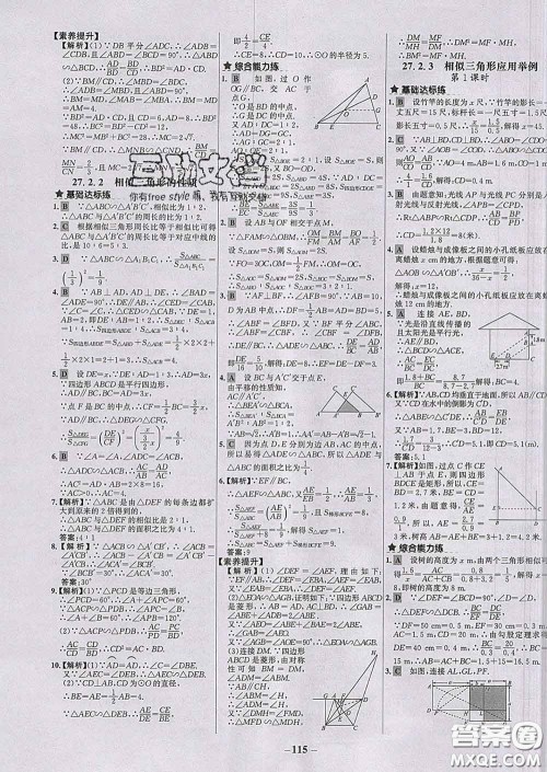 2020春世纪金榜百练百胜九年级数学下册人教版答案