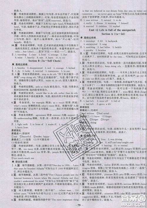 2020春世纪金榜百练百胜九年级英语下册人教版答案