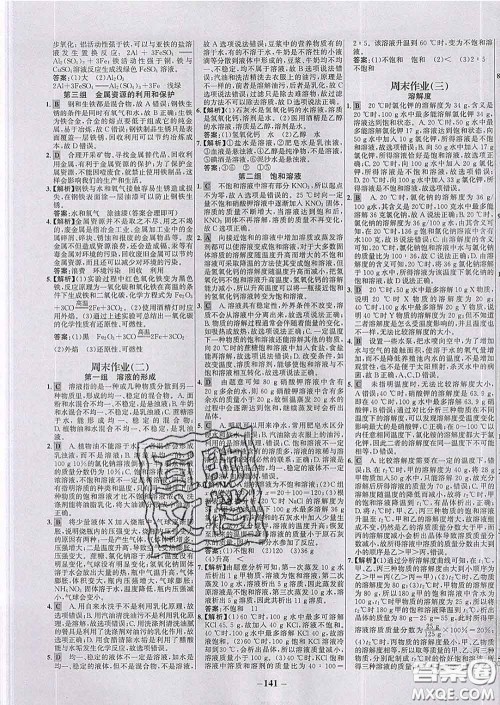 2020春世纪金榜百练百胜九年级化学下册人教版答案