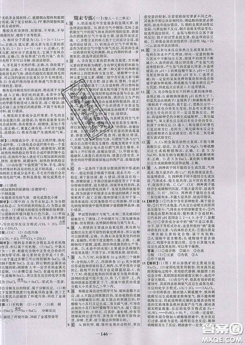 2020春世纪金榜百练百胜九年级化学下册人教版答案