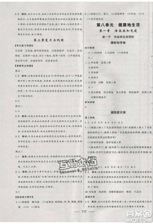 赢在起跑线2020夺冠百分百新导学课时练八年级生物下册人教版答案