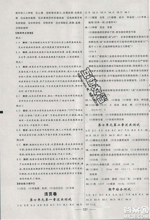 赢在起跑线2020夺冠百分百新导学课时练八年级生物下册人教版答案