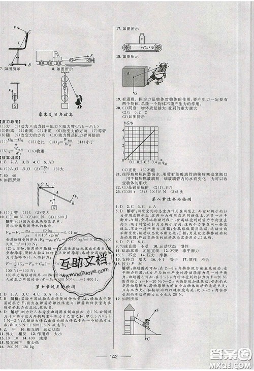 赢在起跑线2020夺冠百分百新导学课时练八年级物理下册人教版答案