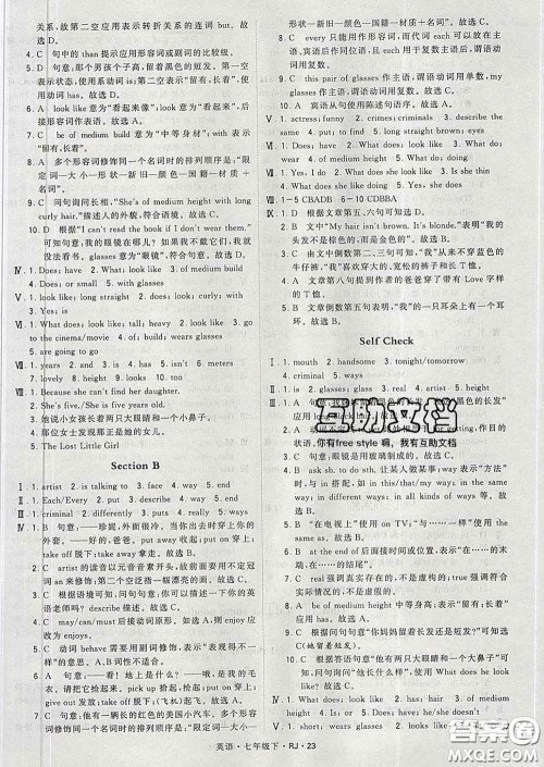 2020新版经纶学典学霸题中题七年级英语下册人教版答案 2020新版经纶学典学霸题中题七年级英语下册人教版答案