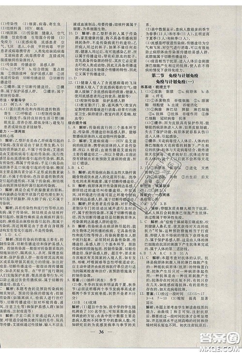 云南科技出版社2020年名校学案高效课时练八年级生物下册人教版答案 云南科技出版社2020年名校学案高效课时练八年级生物下册人教版答案