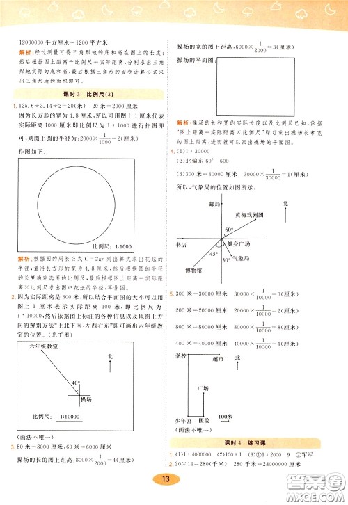 2020年黄冈同步练一日一练数学6年级下册RJ人教版参考答案