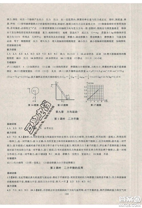 2020金钥匙1加1课时作业加目标检测八年级物理下册江苏版答案 2020金钥匙1加1课时作业加目标检测八年级物理下册江苏版答案