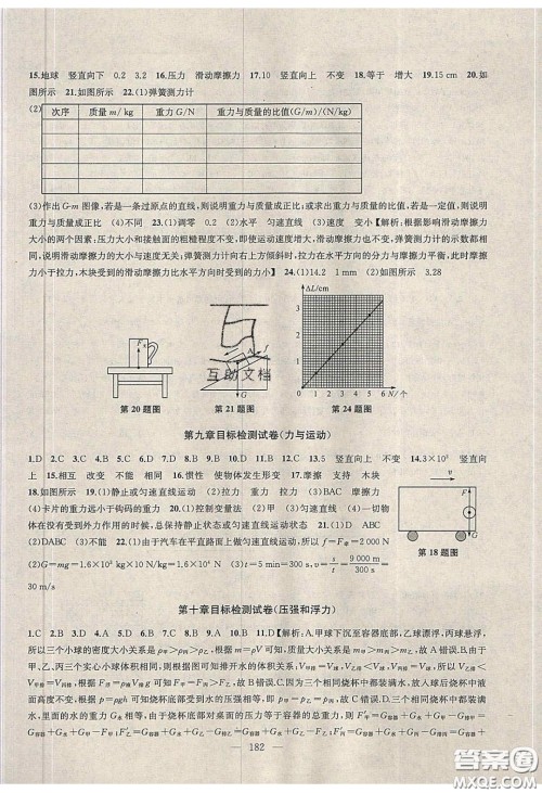 2020金钥匙1加1课时作业加目标检测八年级物理下册江苏版答案 2020金钥匙1加1课时作业加目标检测八年级物理下册江苏版答案