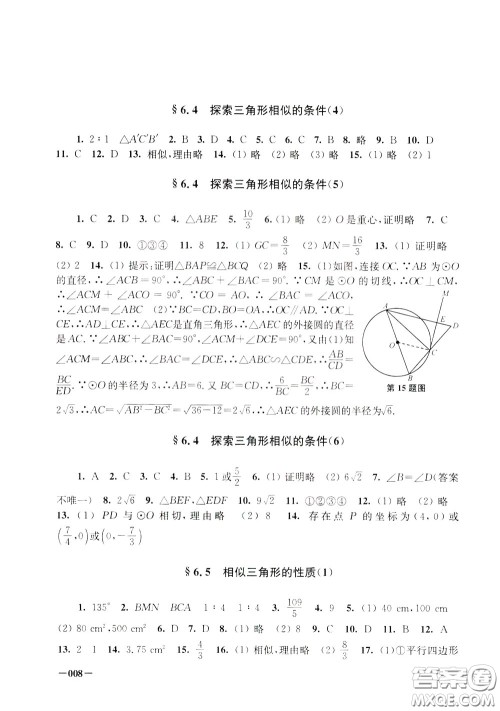 2020年课堂追踪九年级下册数学参考答案