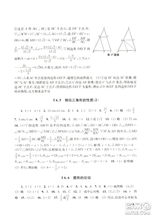 2020年课堂追踪九年级下册数学参考答案