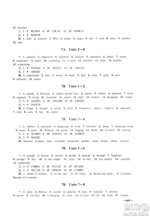 2020年课堂追踪九年级下册英语参考答案 2020年课堂追踪九年级下册英语参考答案