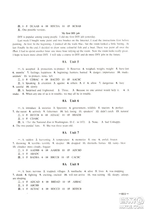 2020年课堂追踪九年级下册英语参考答案 2020年课堂追踪九年级下册英语参考答案