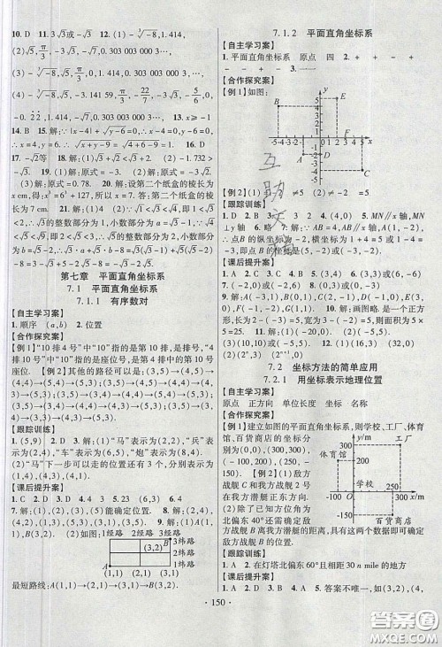 2020课堂导练1加5七年级数学下册人教版答案